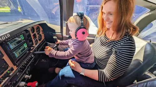 Emiliana's first flight